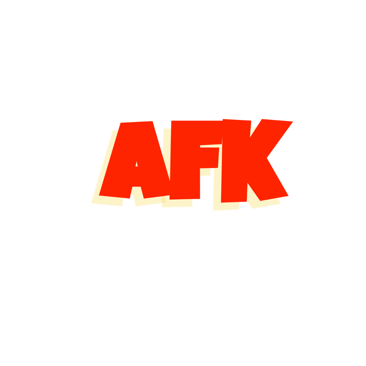 Free Bold AFK Text Template to Edit Online