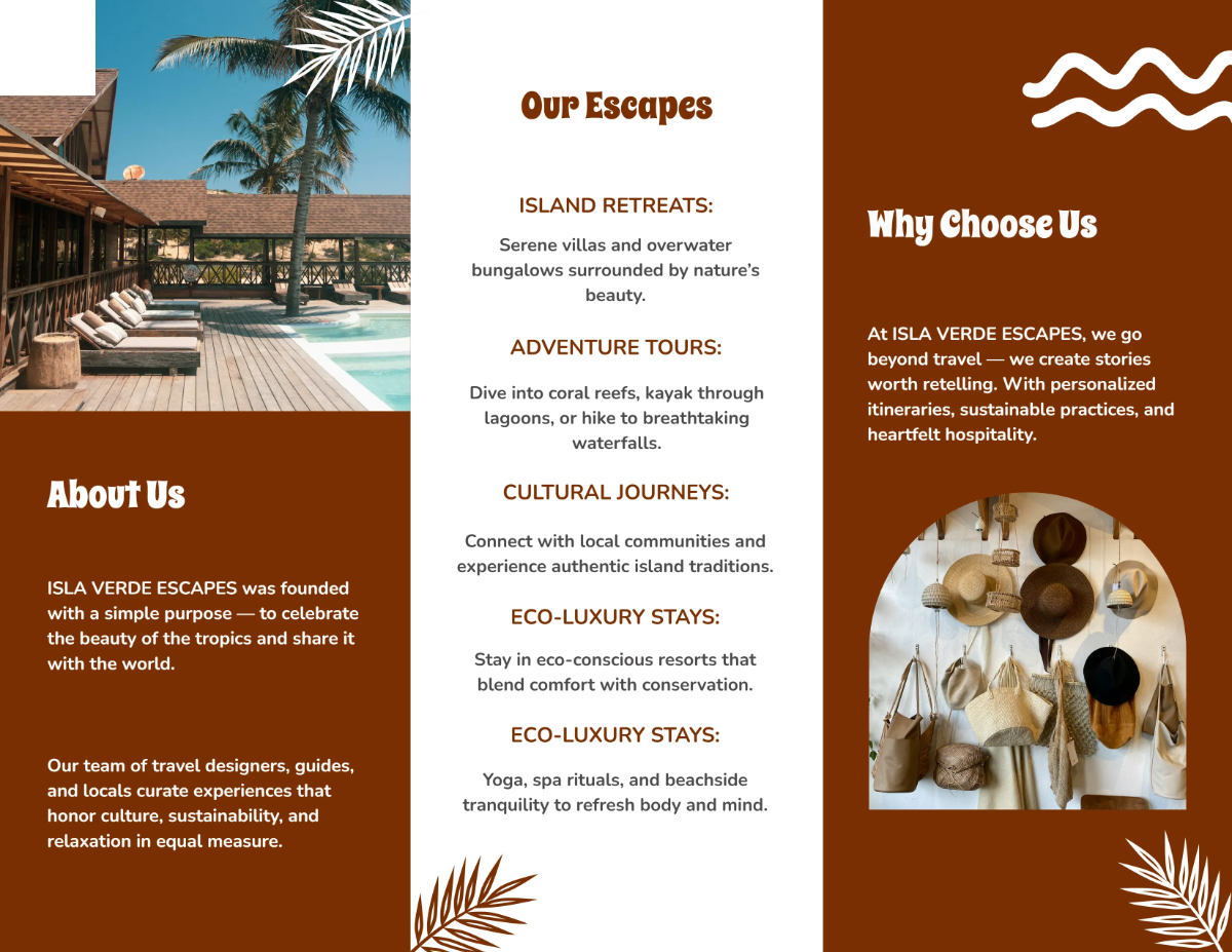 Free Tropical Pamphlet Template to Edit Online