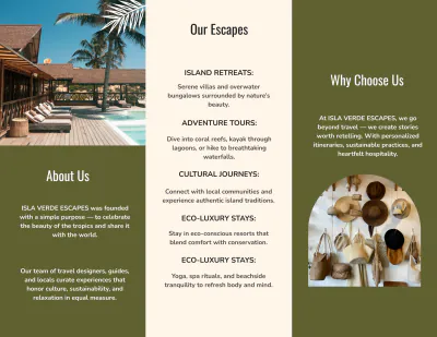 Free Tropical Pamphlet Template to Edit Online