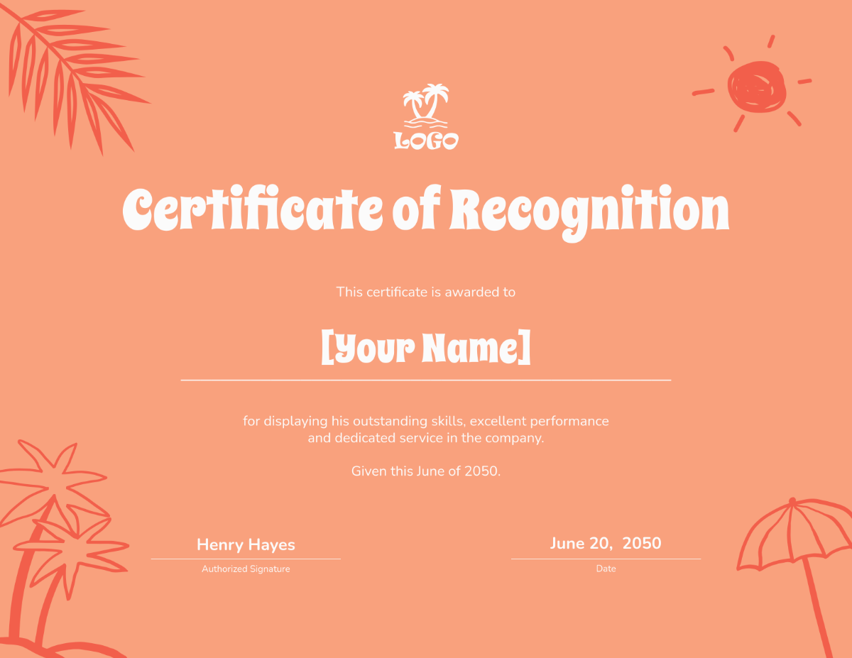 Tropical Certificate Template - Edit Online & Download