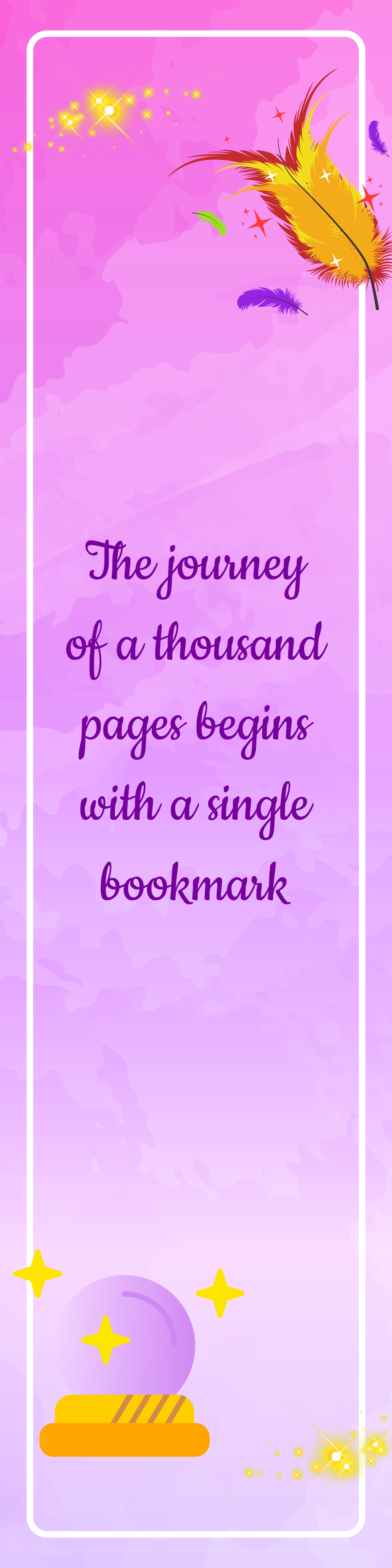 Double-Sided Bookmark Template