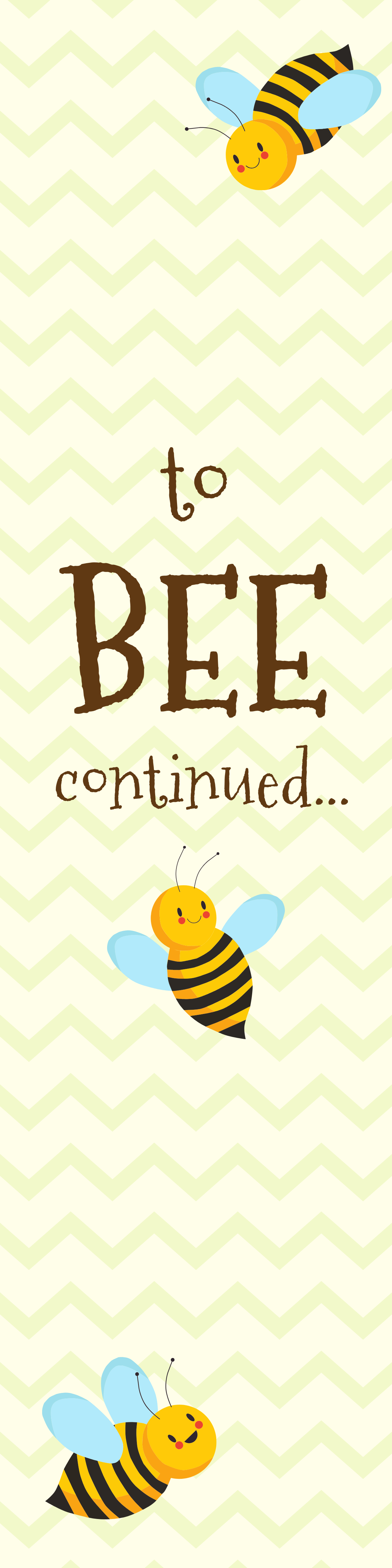 Bee Bookmark Template