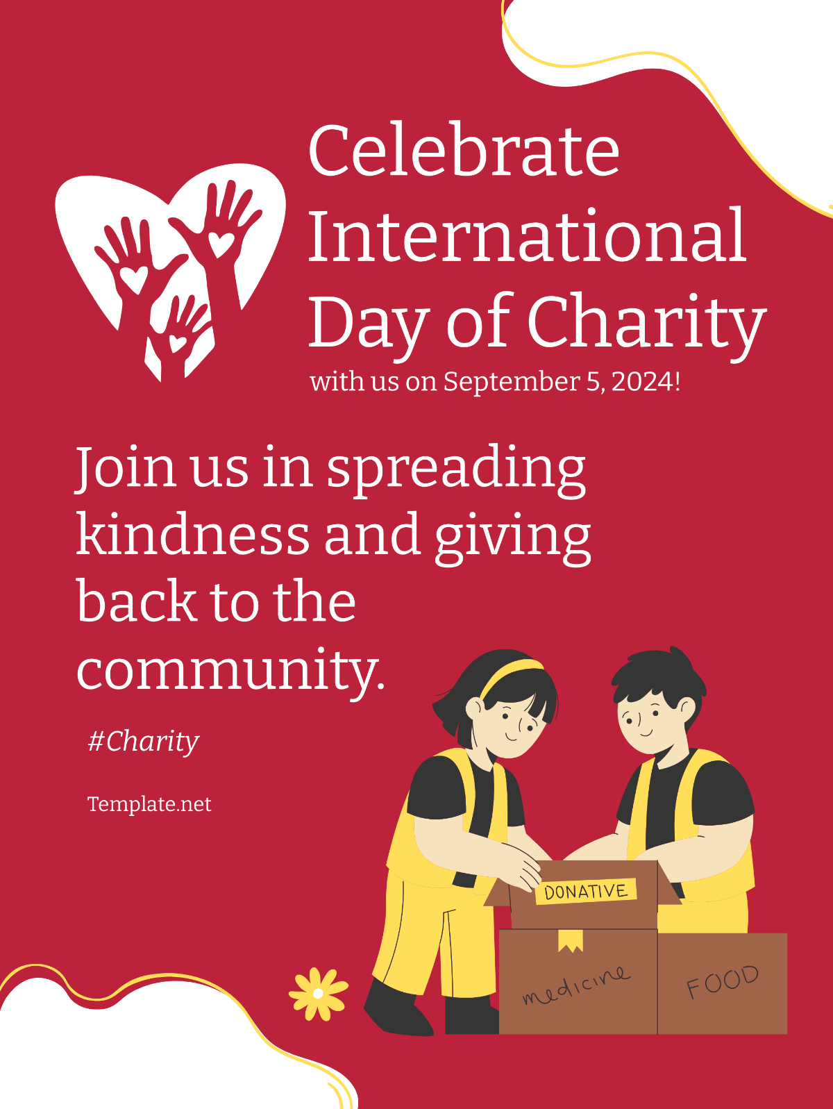 International Day of Charity Social Media Post