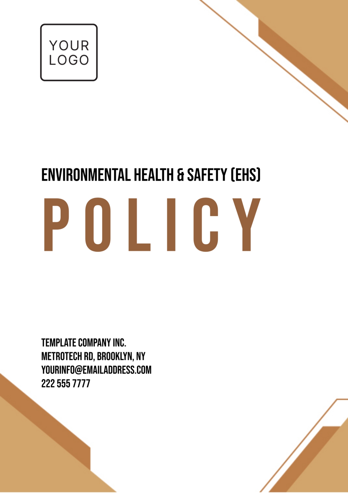 Free Environmental Health %26 Safety %28EHS%29 Policy Template