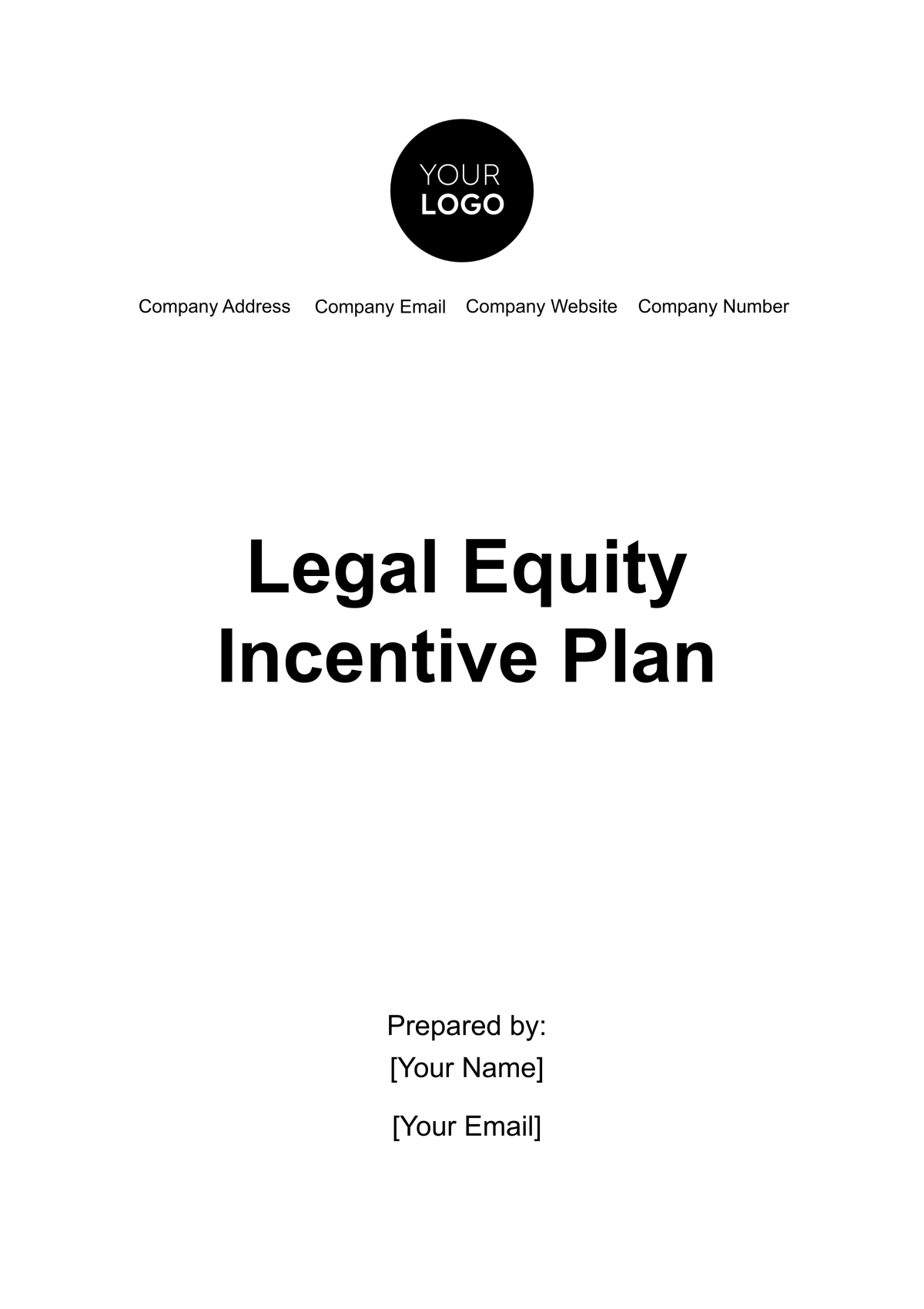 Legal Equity Incentive Plan Template