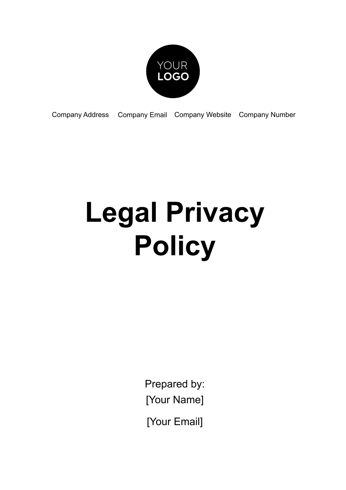 Legal Privacy Policy Template