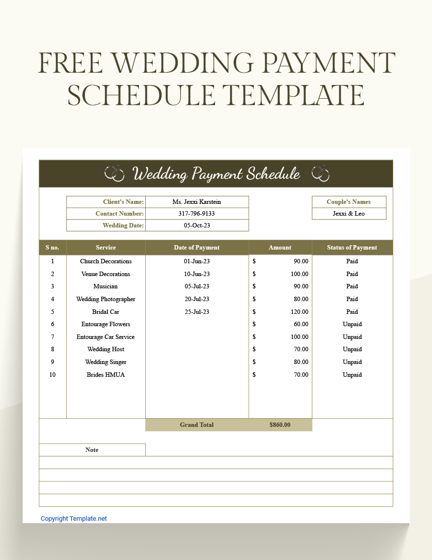 Payment Log Template In Word Google Docs Pages Download Template