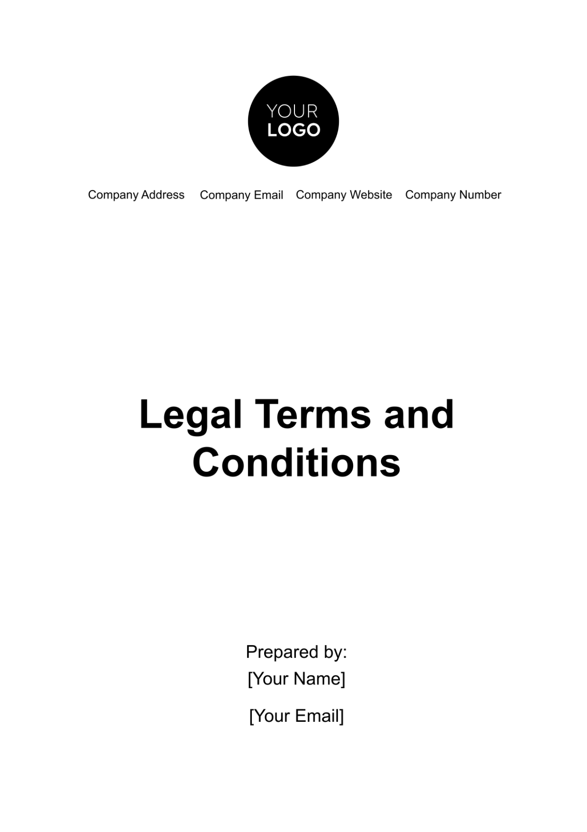 Legal Terms and Conditions Template