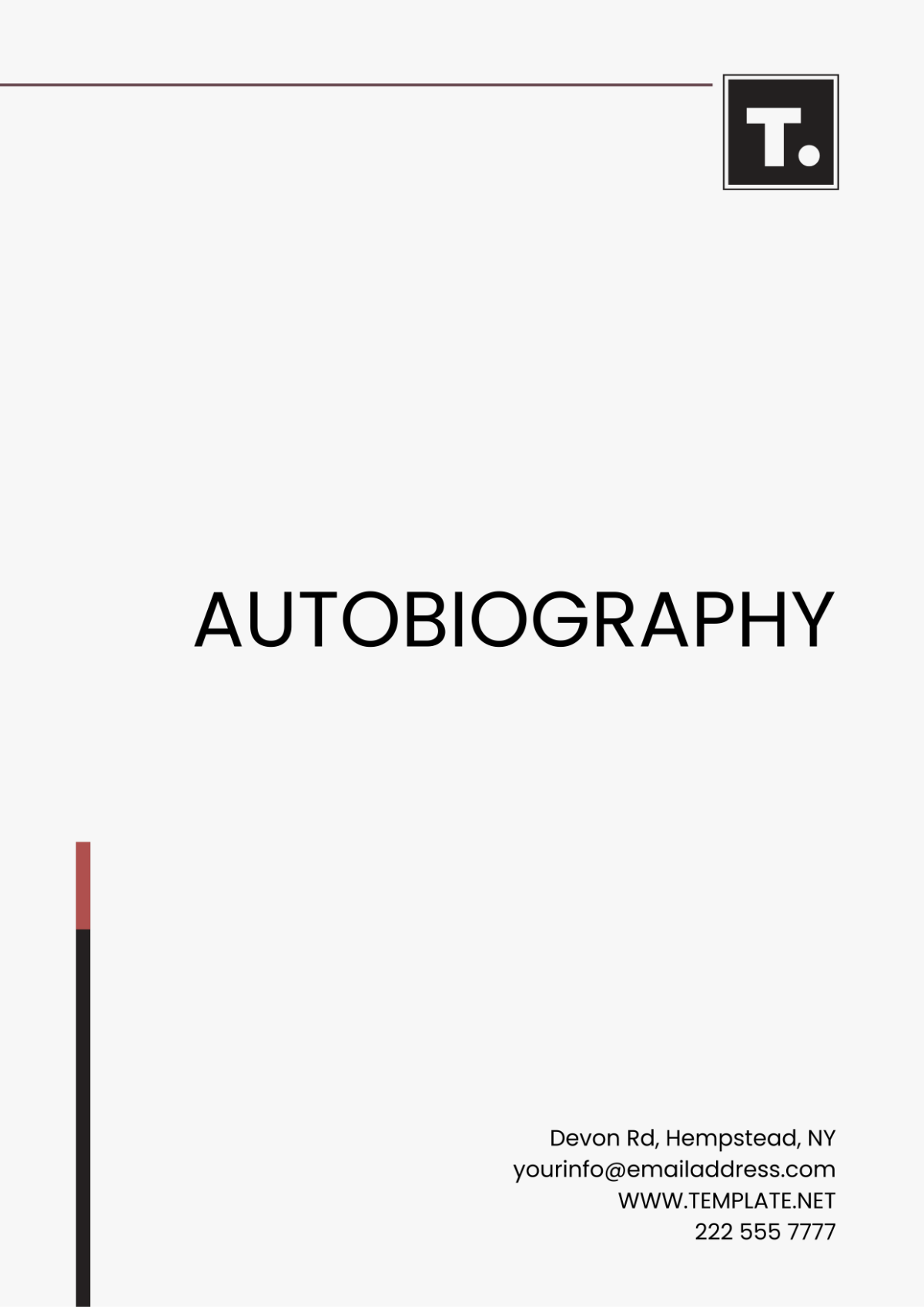 Autobiography Template