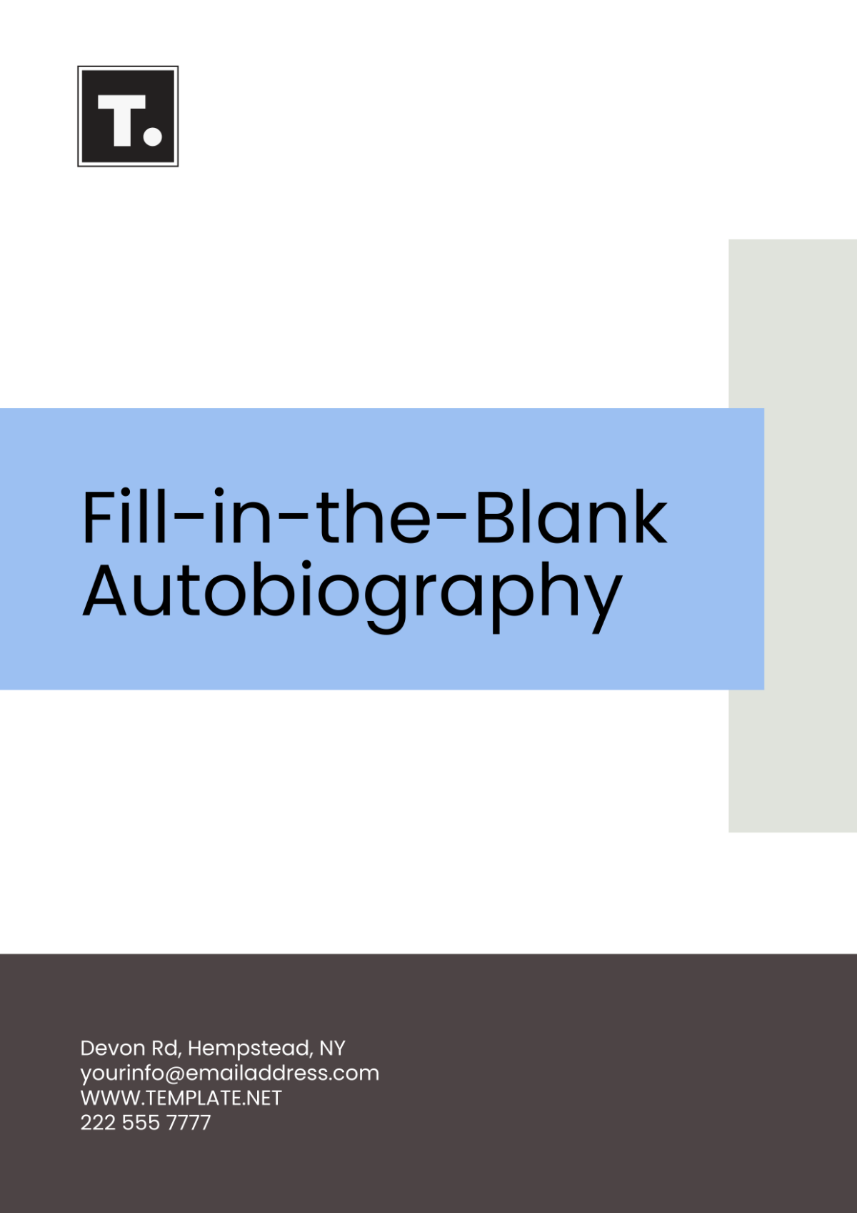 Fill-in-the-Blank Autobiography Template