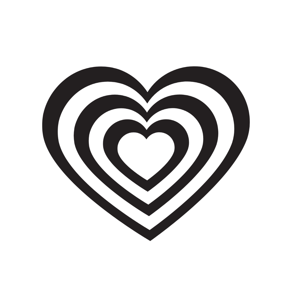 Black & White Heart Clipart - Edit Online | Template.net