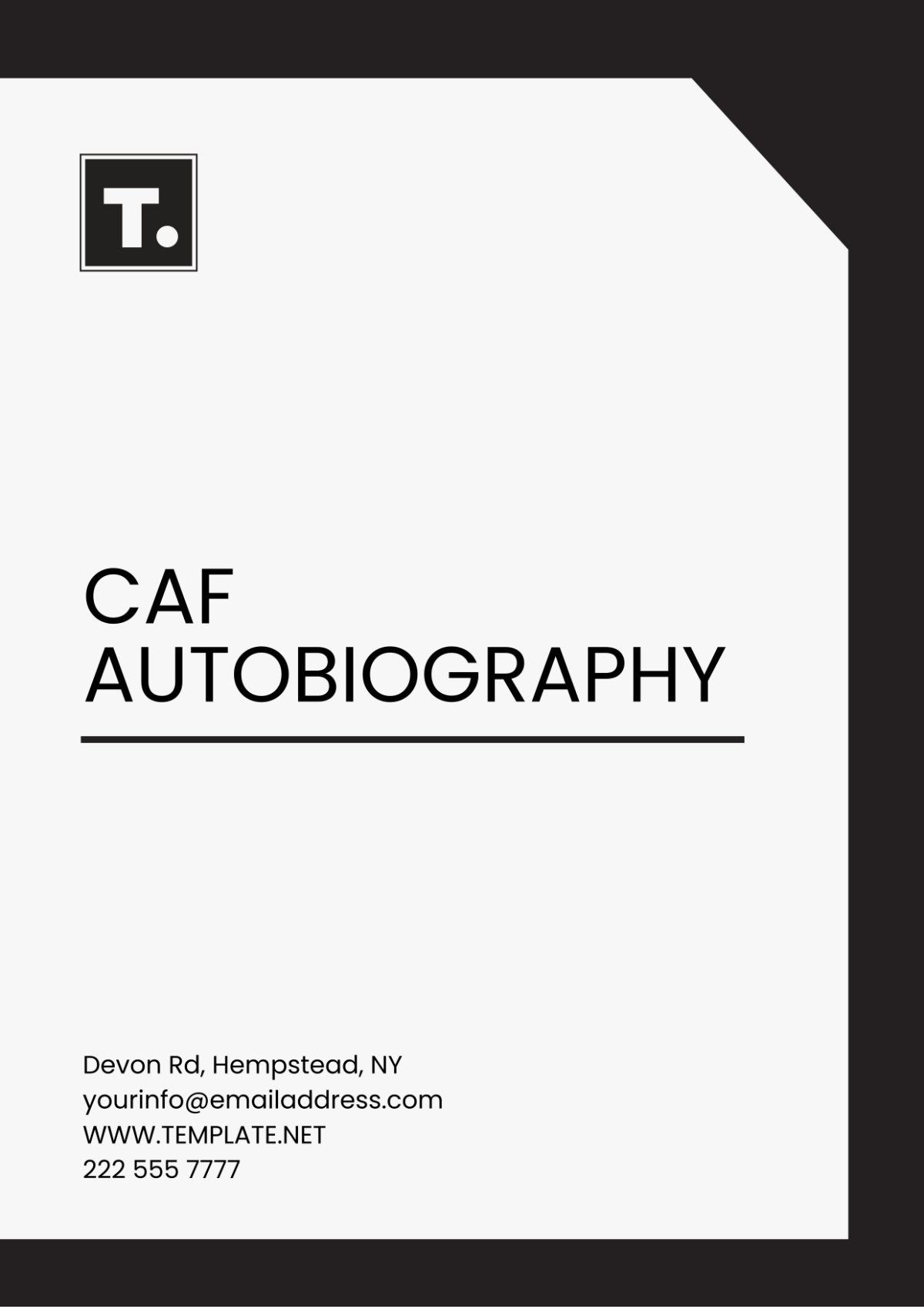 Free CAF Autobiography Template to Edit Online