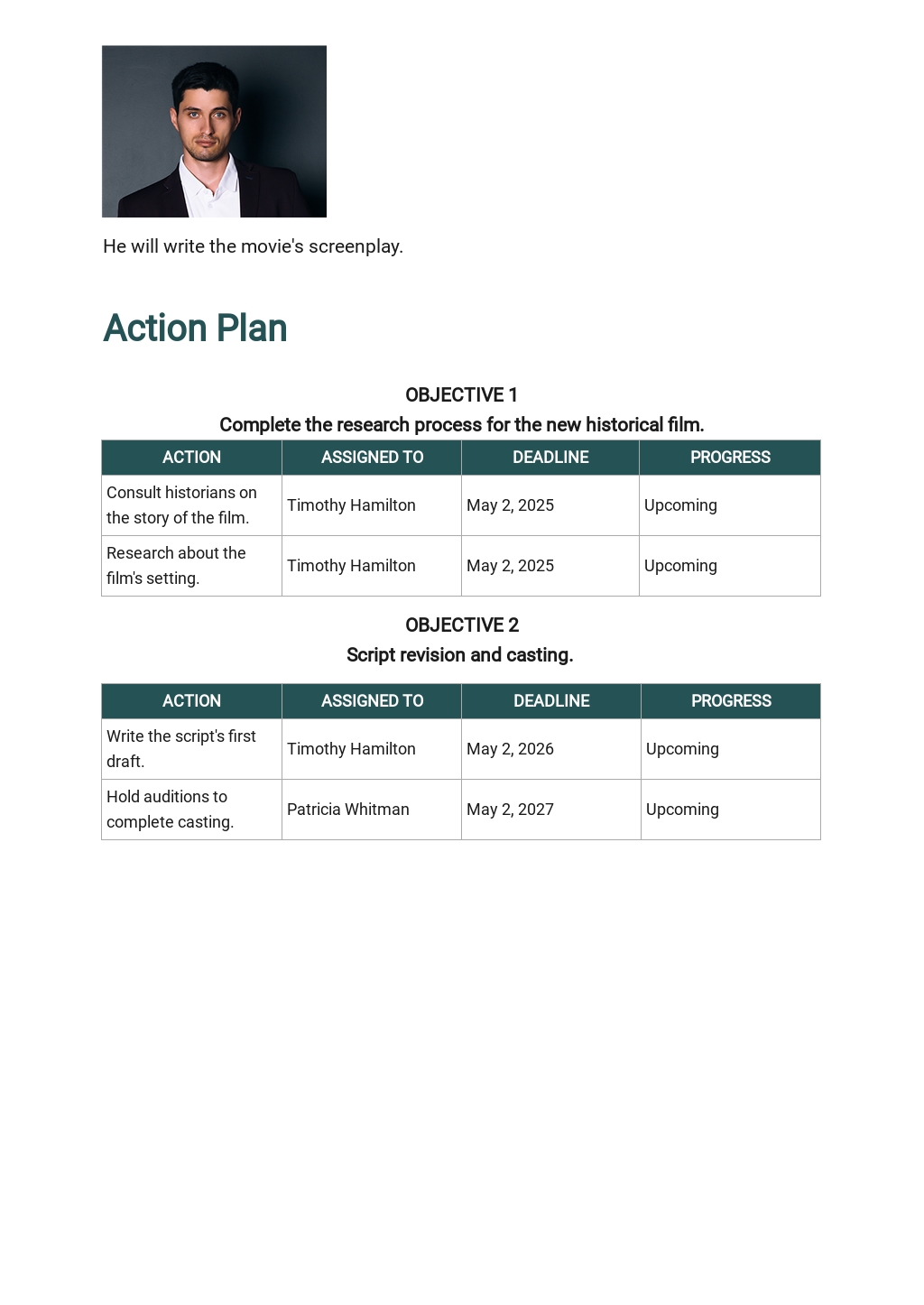 3-Year Project Plan Template - Word | Apple Pages | Google Docs