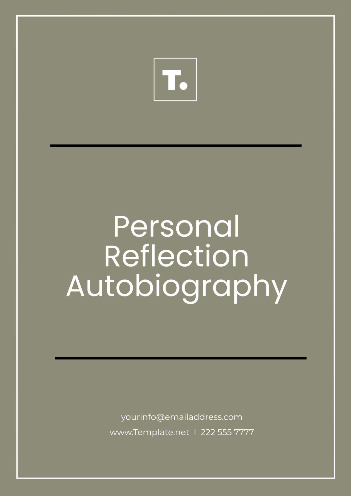 Personal Reflection Autobiography Template