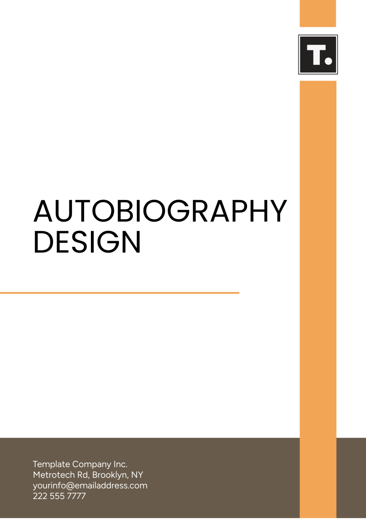 Autobiography Design Template