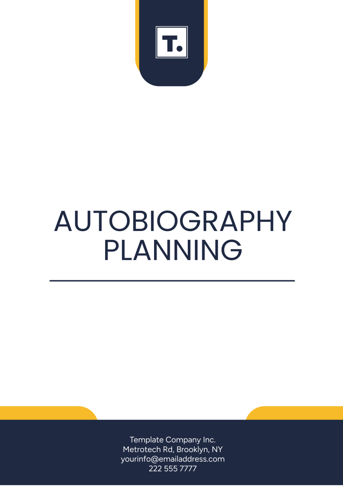 Autobiography Planning Template