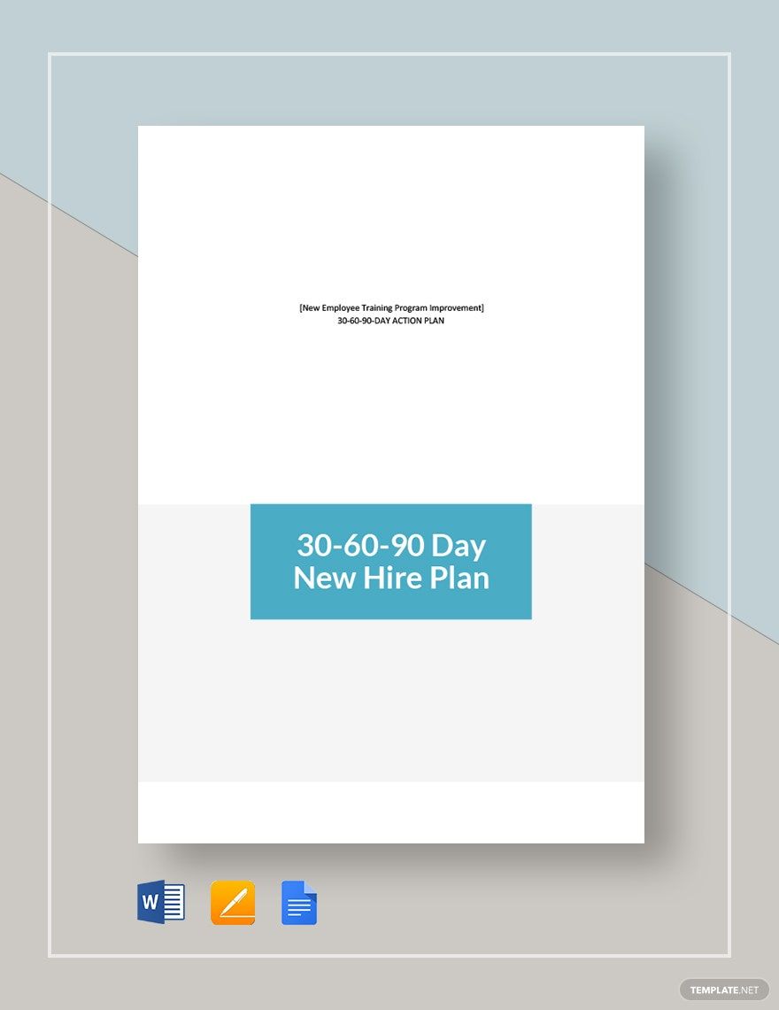 30-60-90-Day New Hire Plan Template
