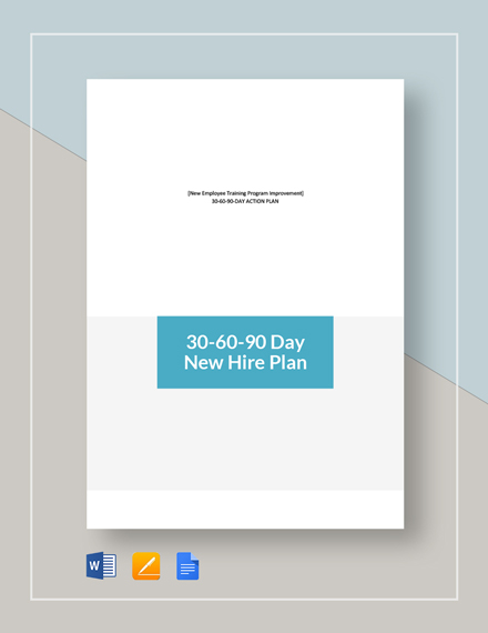 Free 30 60 90 Day Plan Template For New HR Managers Google Docs Word