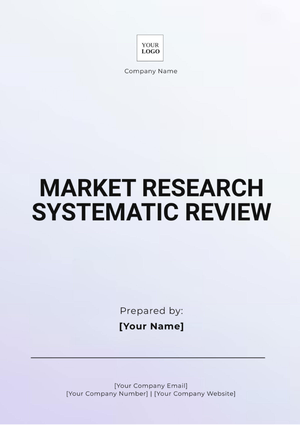 Market Research Systematic Review Template - Edit Online & Download