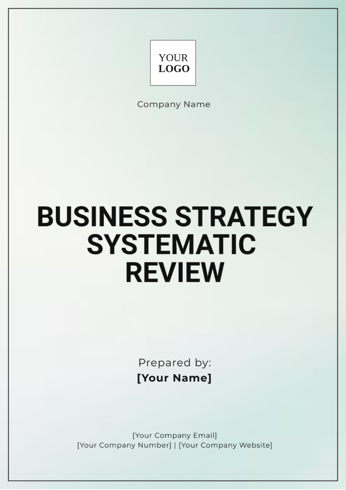 Business Strategy Systematic Review Template - Edit Online & Download