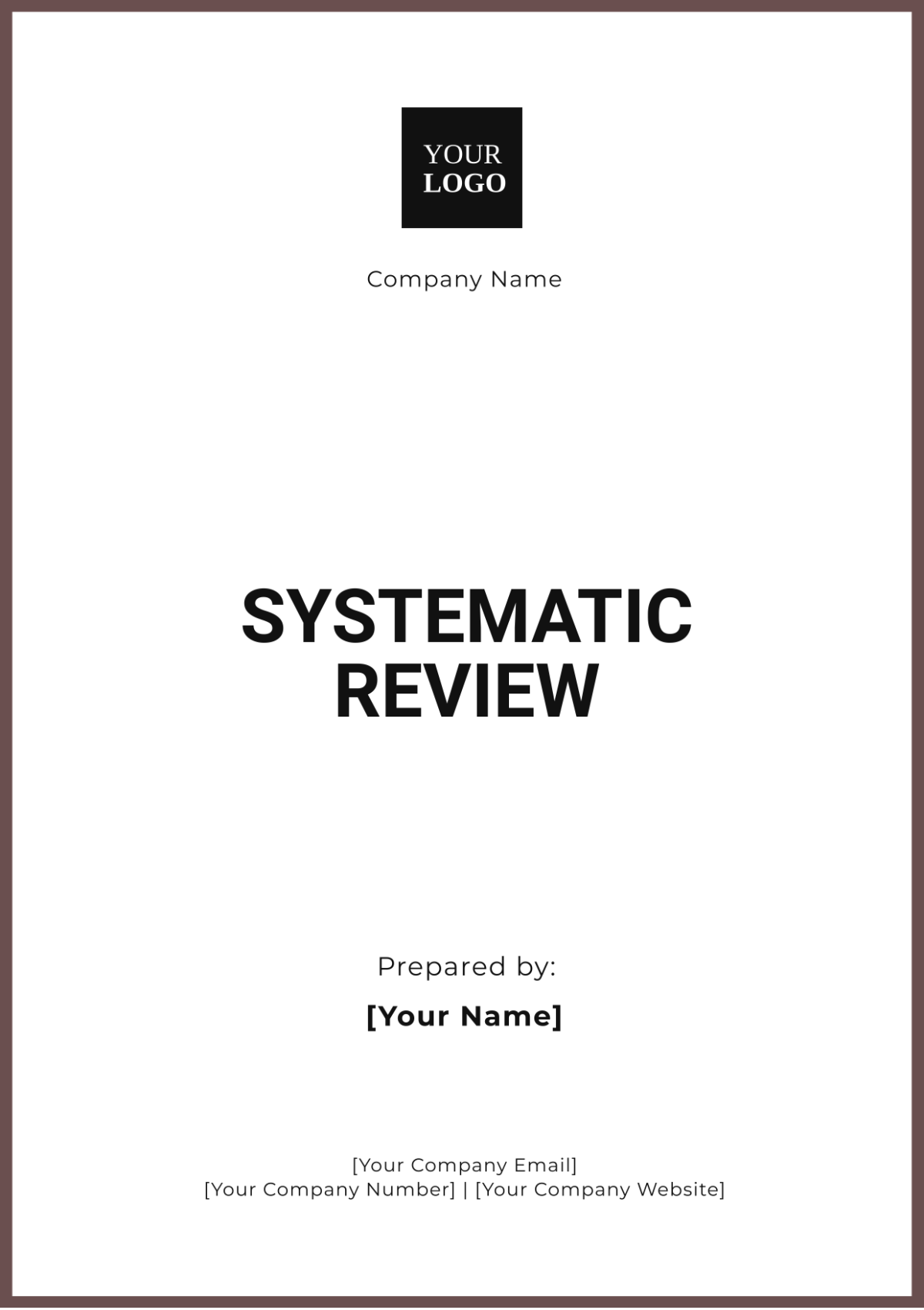 Systematic Review Template - Edit Online & Download