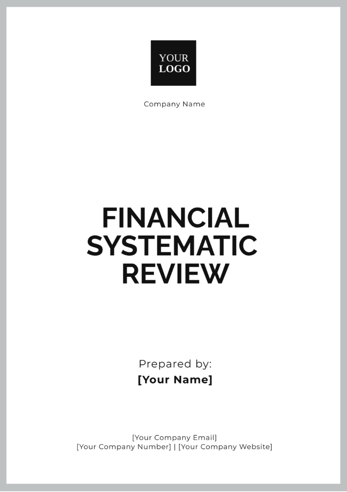 Financial Systematic Review Template - Edit Online & Download