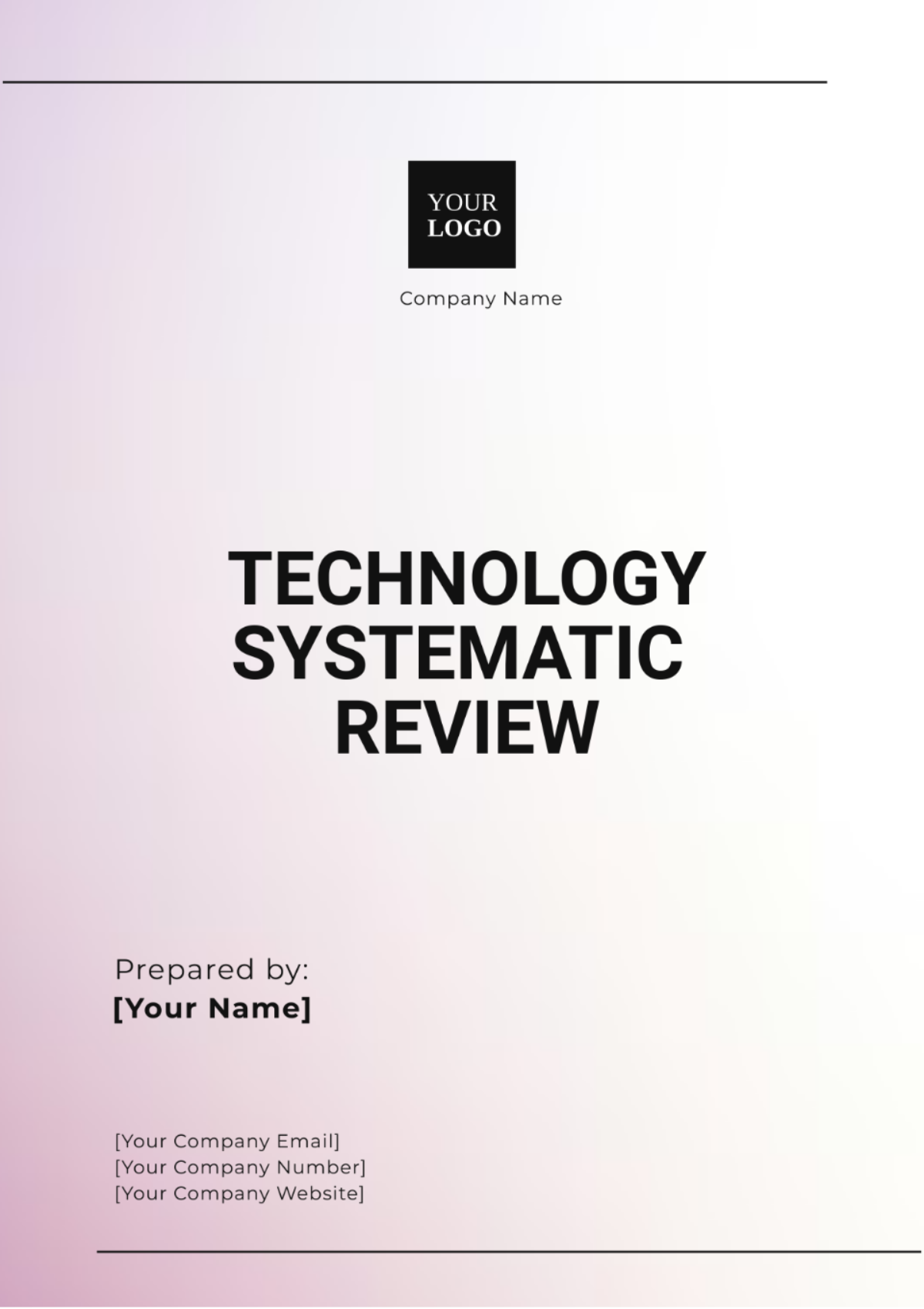 Technology Systematic Review Template - Edit Online & Download