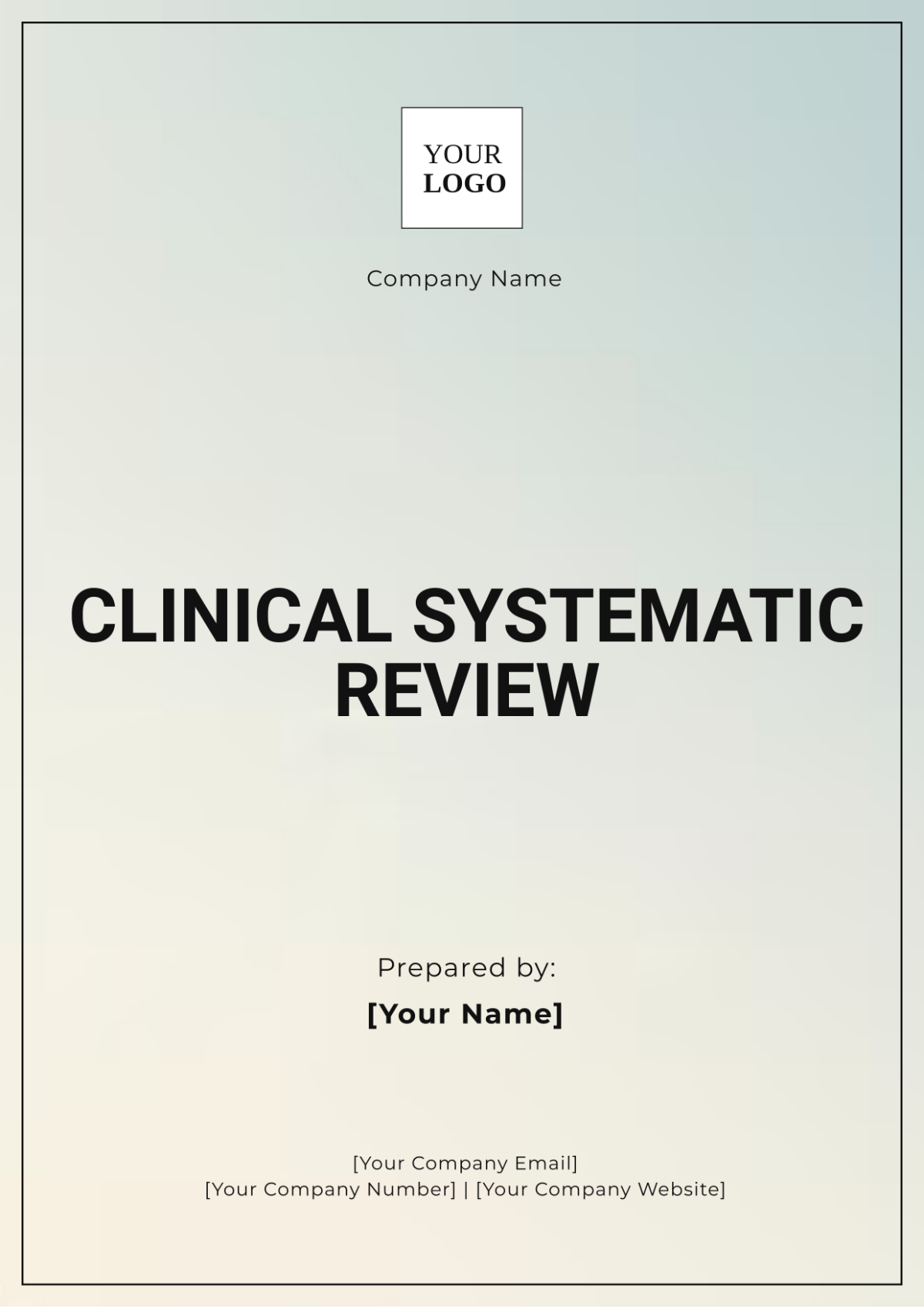 Clinical Systematic Review Template - Edit Online & Download