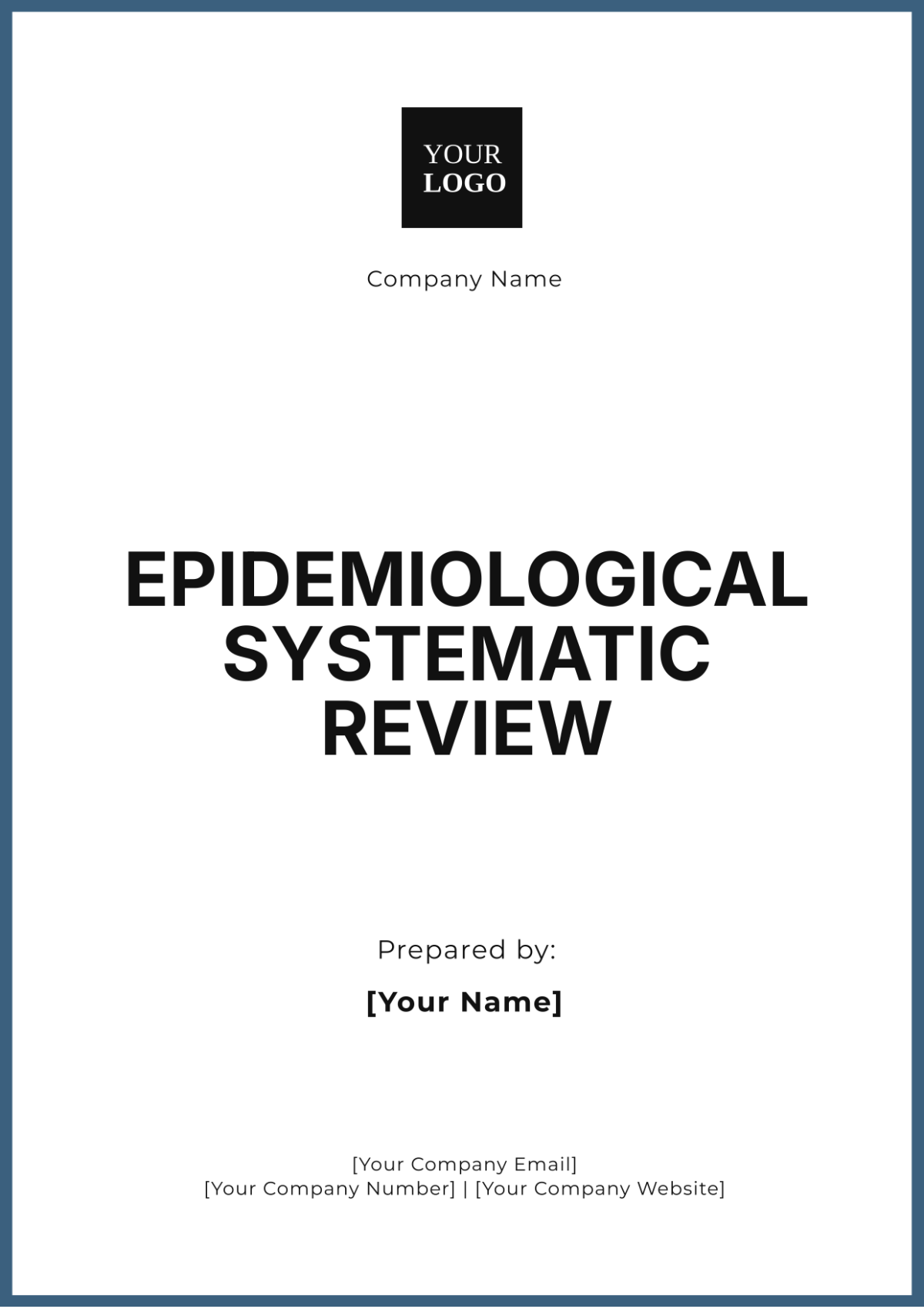 Epidemiological Systematic Review Template - Edit Online & Download