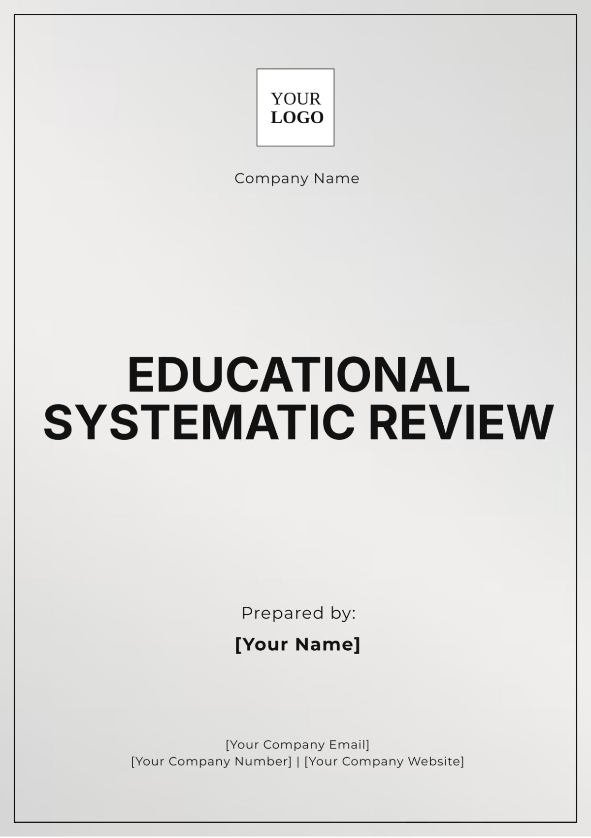 Educational Systematic Review Template - Edit Online & Download