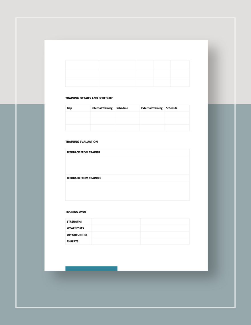 Blank Training Plan Template - Google Docs, Word, Apple Pages ...