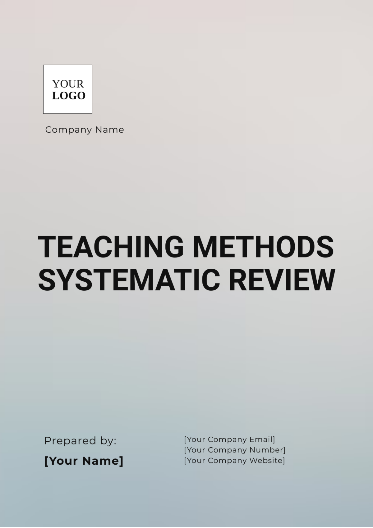 Teaching Methods Systematic Review Template - Edit Online & Download