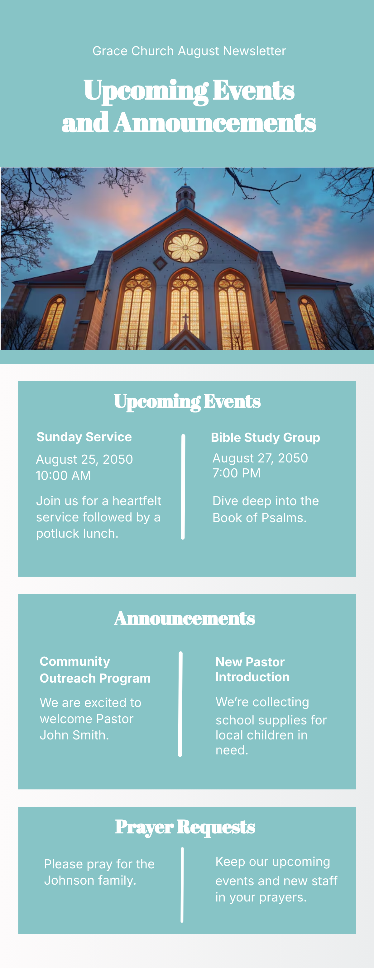 Church Email Newsletter