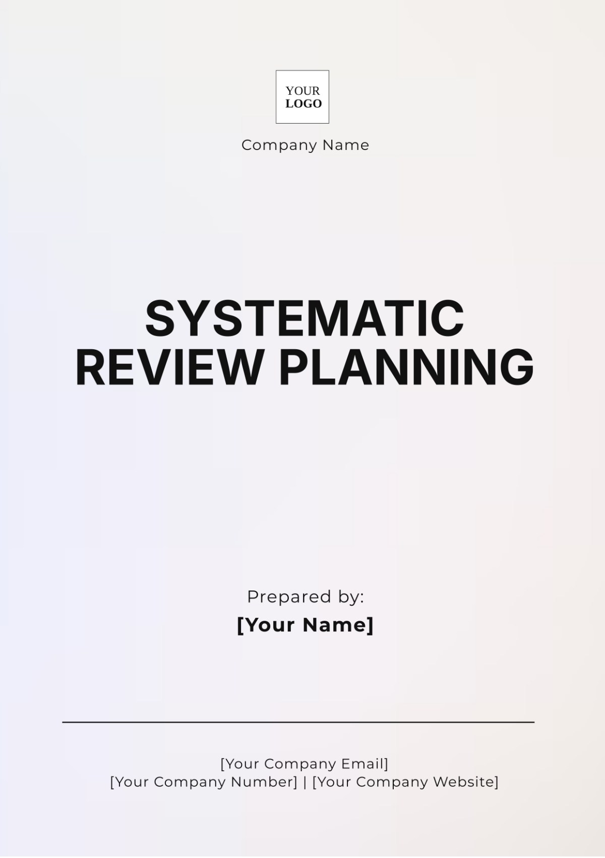 Systematic Review Planning Template - Edit Online & Download