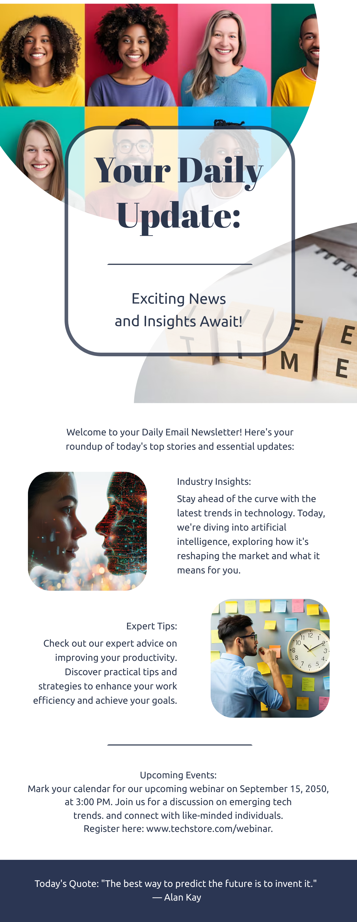 Daily Email Newsletter Template - Edit Online & Download