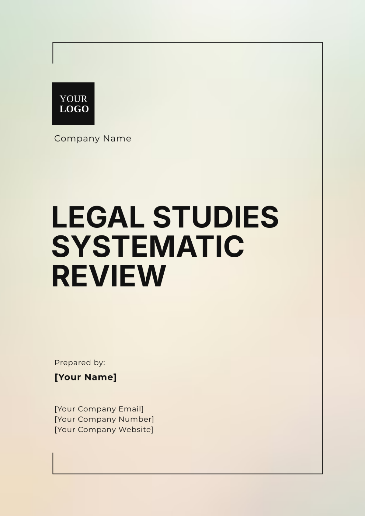 Legal Studies Systematic Review Template - Edit Online & Download