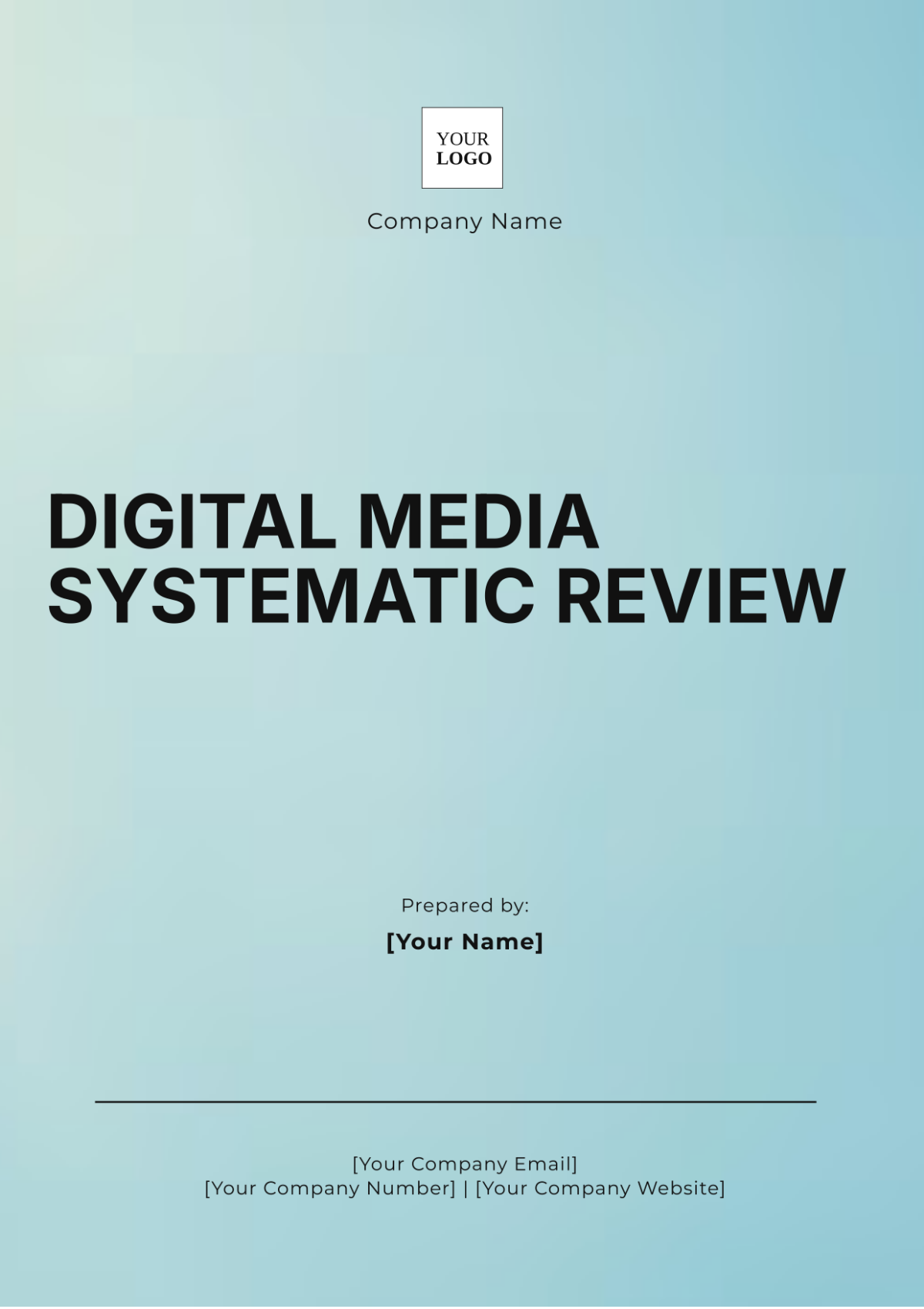 Digital Media Systematic Review Template - Edit Online & Download