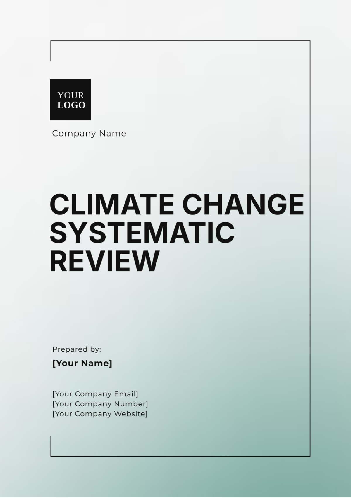 Climate Change Systematic Review Template - Edit Online & Download