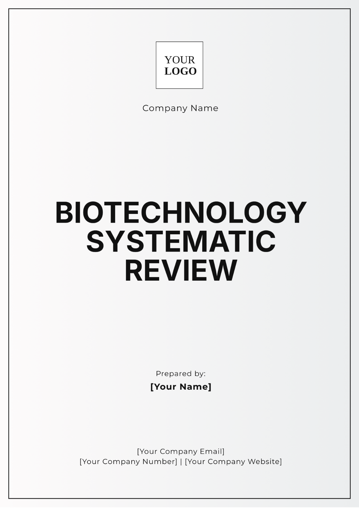 Biotechnology Systematic Review Template - Edit Online & Download