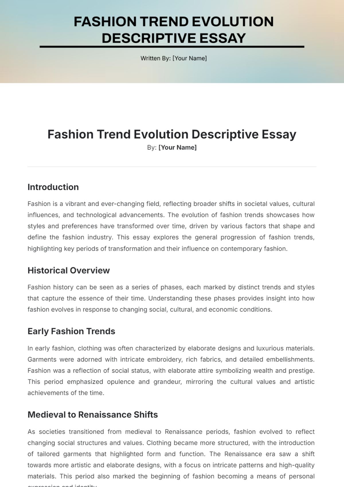 Page 7 FREE Essay Templates & Examples - Edit Online & Download ...