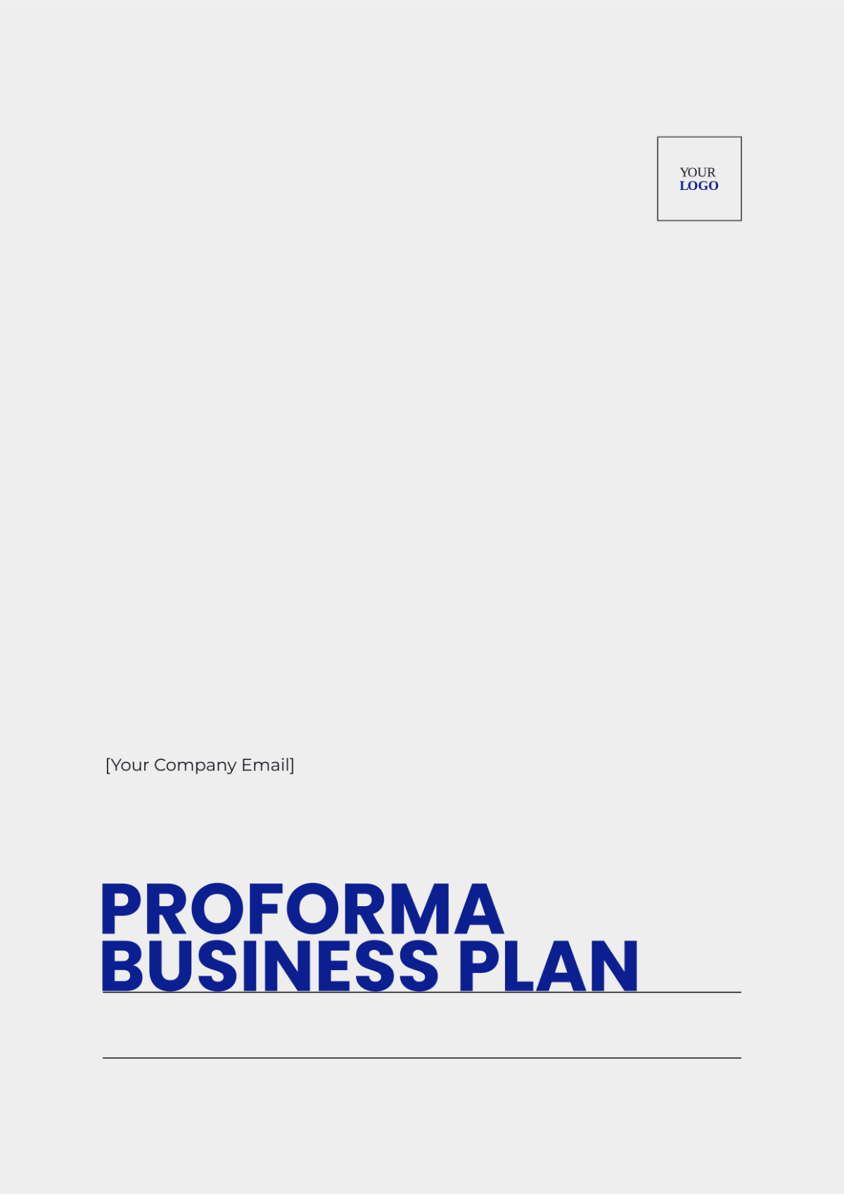 Sample Proforma Business Plan Template