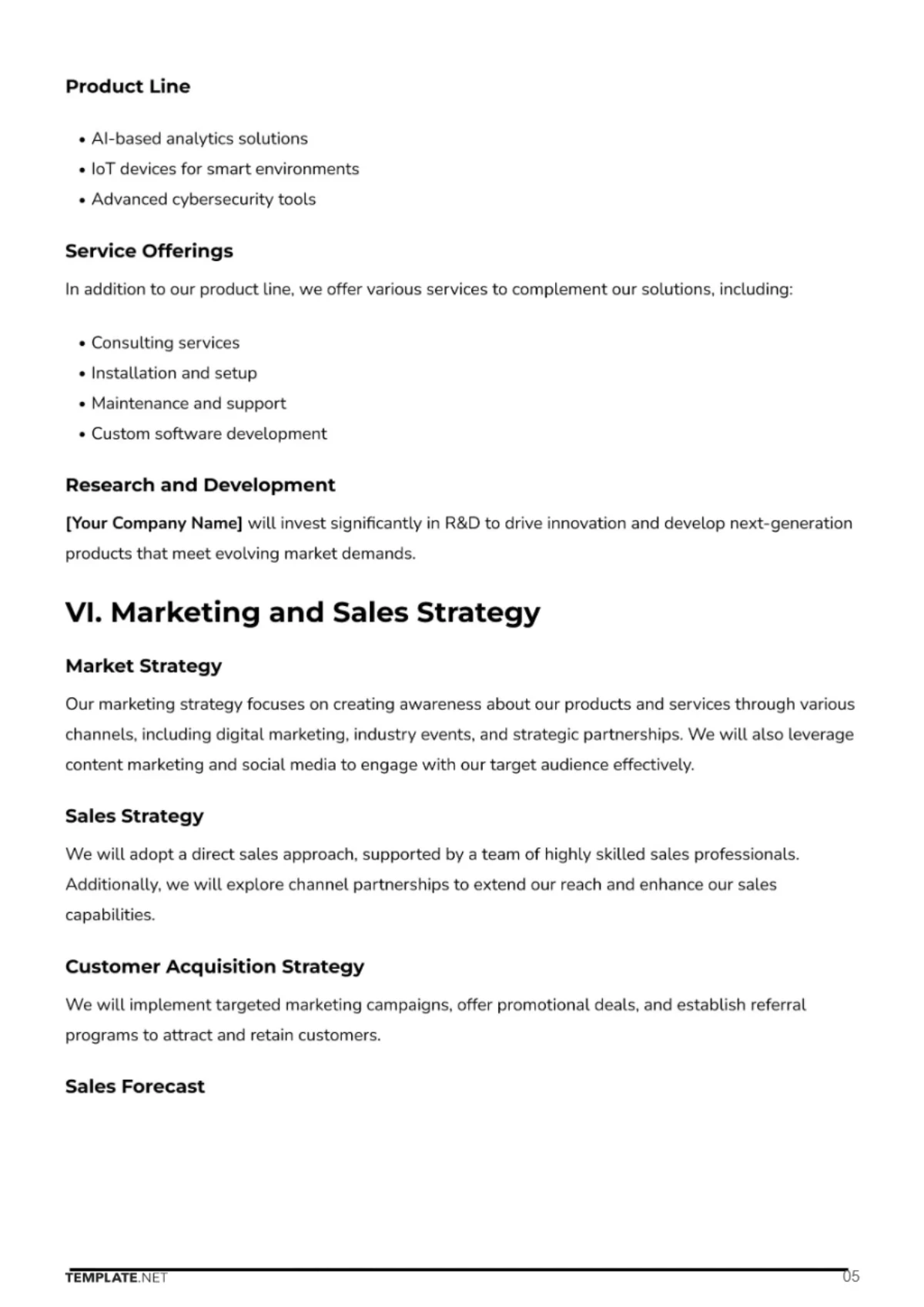 Free Business Plan Proposal Format Template to Edit Online