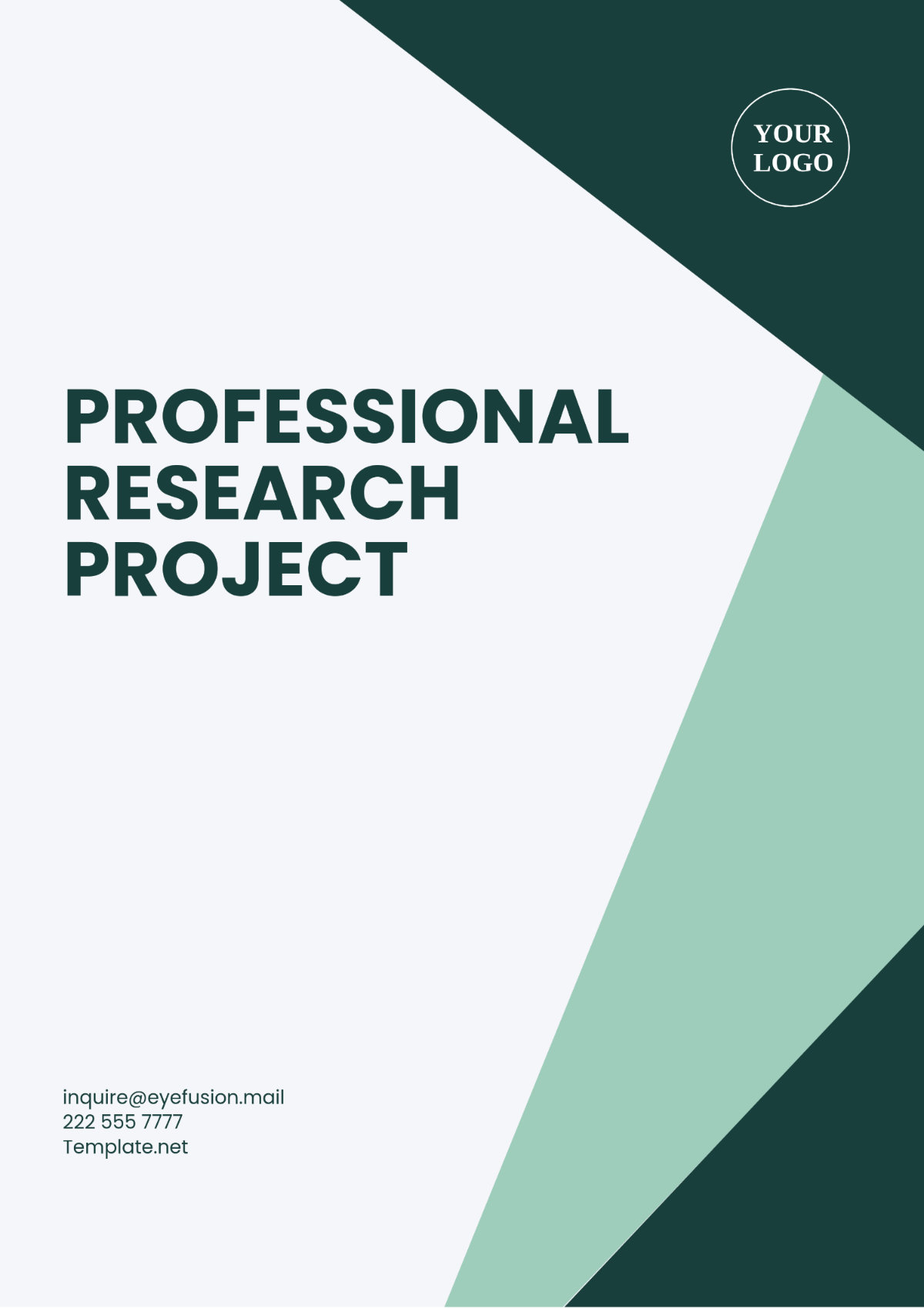 Free Professional Research Project Template