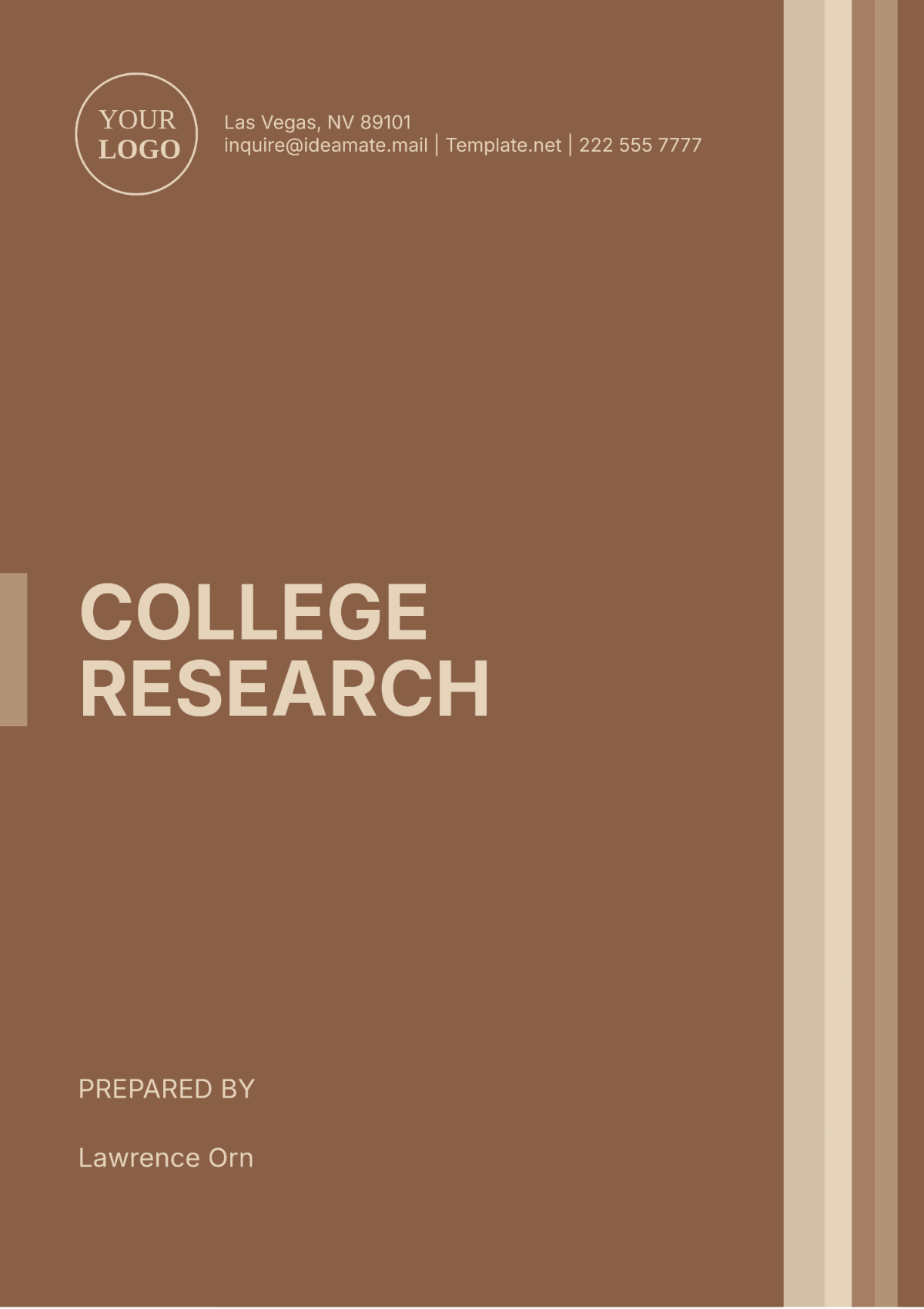 Free College Research Template