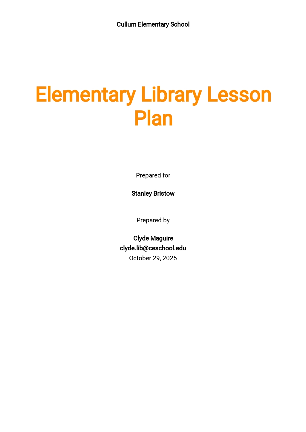 Elementary Library Lesson Plan Template.jpe