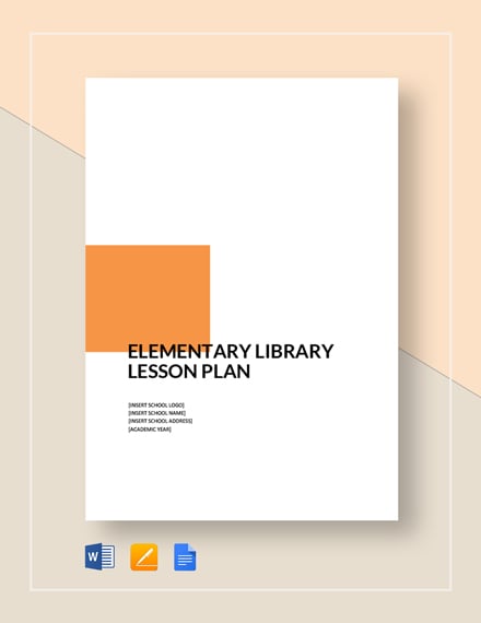 Weekly Elementary Lesson Plan Template Google Docs Word Apple Pages