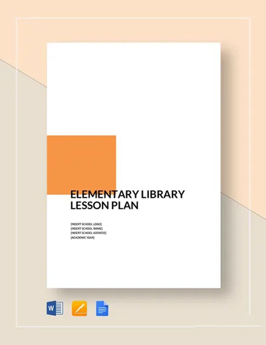 Free Elementary Library Lesson Plan Template