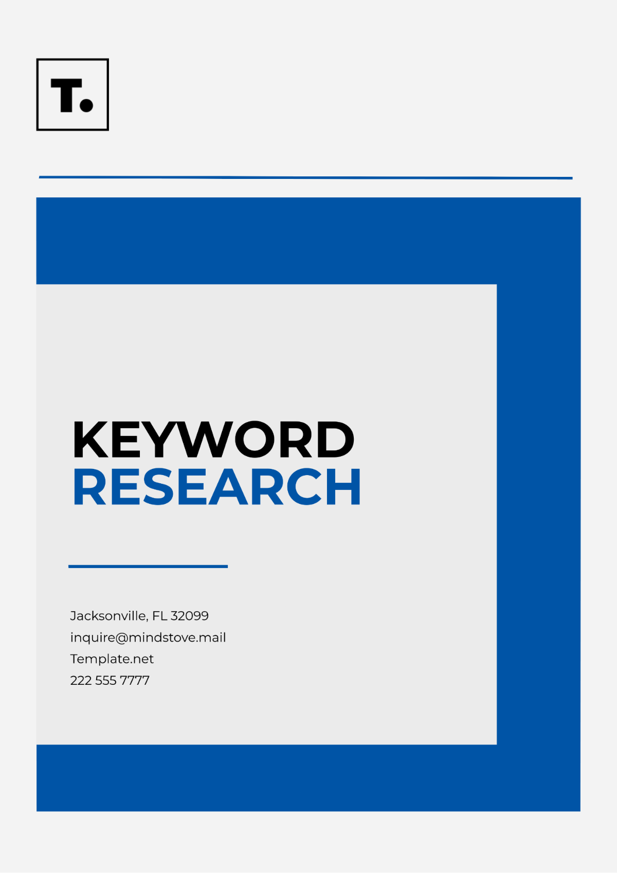 Simple Keyword Research Template - Edit Online & Download