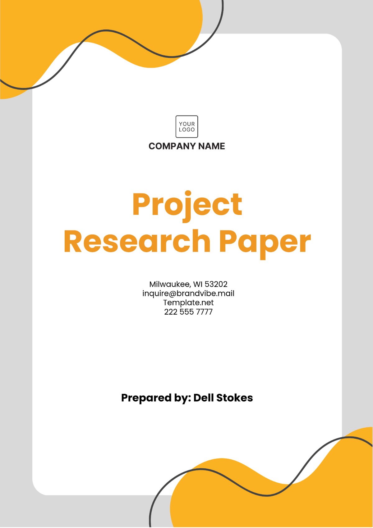 Aesthetic Project Research Paper Template