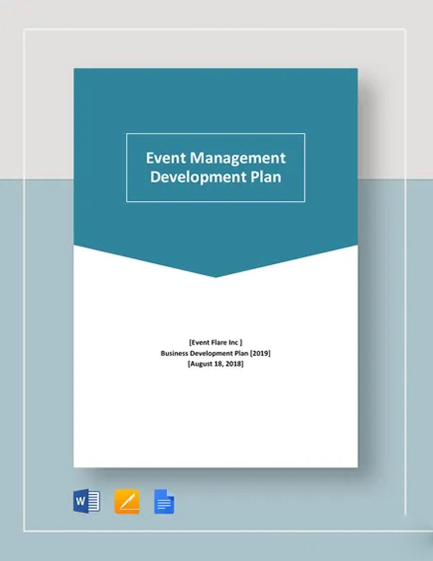 Event Management Development Plan Template
